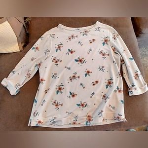CROFT&BARROW Floral long SHIRT EXTRA LARGE great condition!